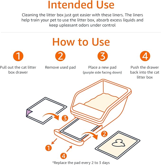 Amazon Basics Cat Pee Pads, Odor Control, Super Absorbent, Disposable, - Image 4