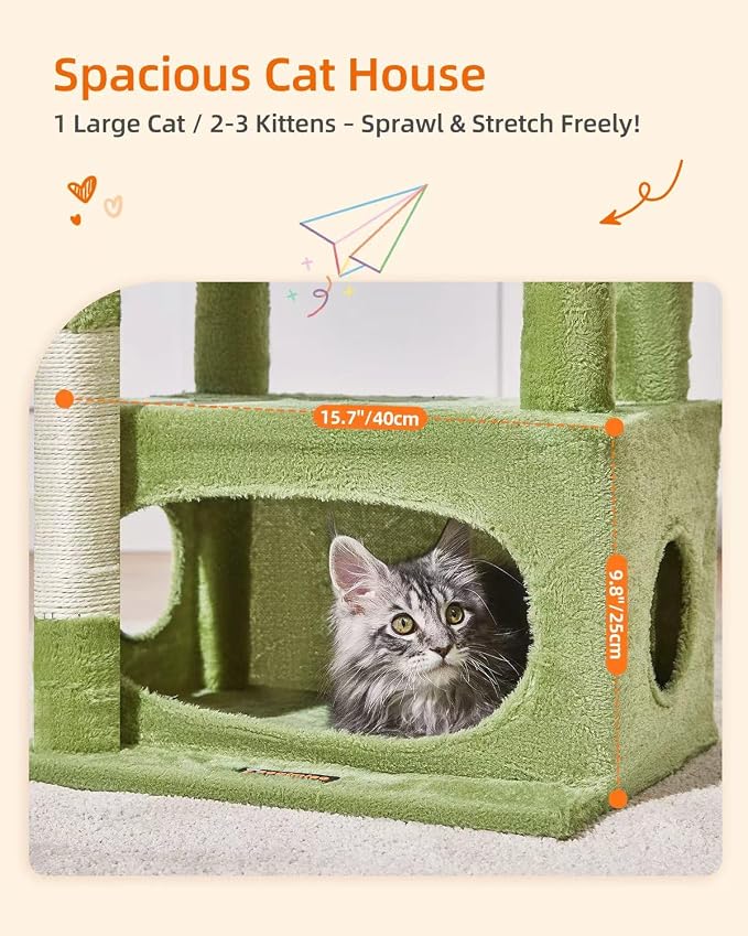 Taoqimiao Cat Tree, 38.5-Inch Cat Tower - Image 2
