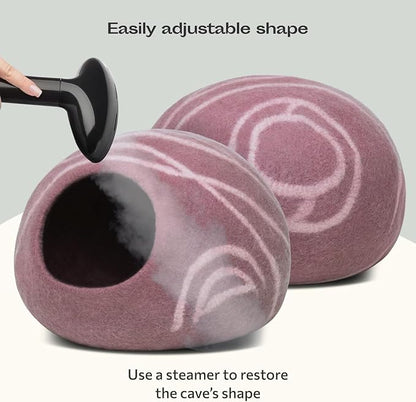 MEOWFIA Cat Cave – Premium Felt Cat Bed - Image 5