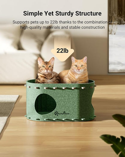 DownyPaws Cat House for Indoor Cats, Cat Bed Cave for Multiple & Large Cats Up - Image 4