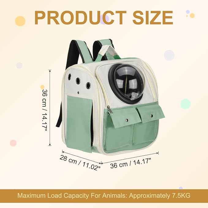 Pet Backpack Carrier, Portable and Ventilated, Oxford Cloth, Dogs Cats and - Image 2