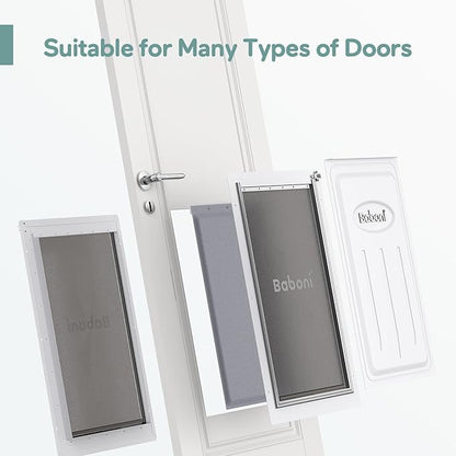 Baboni 3-Flaps Pet Door for Interior and Exterior Doors, Steel Frame and - Image 2