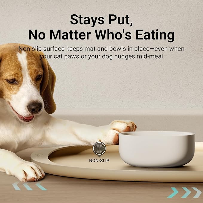 DownyPaws Dog Food Mats for Floors Waterproof, BPA Free Silicone Dog Bowl Mat - Image 7
