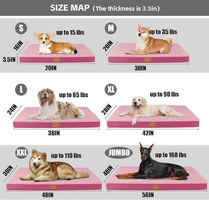Patas Lague Orthopedic XL Dog Bed Large Sized Dog 42''X28'', Soft Waterproof - Image 5