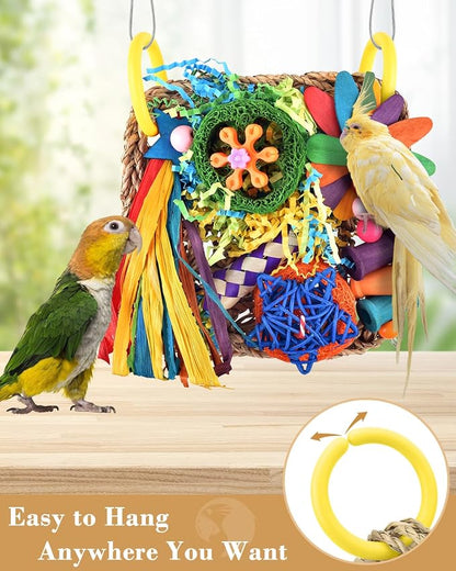ERKOON Bird Cockatiel Toys Foraging Toys Hanging Parrot Toys - Image 8