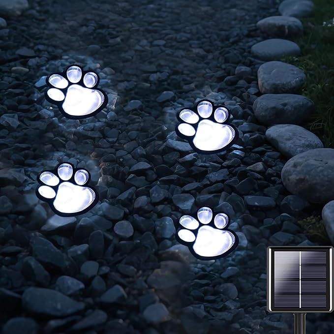 Paw Print Solar Lights by Unknown