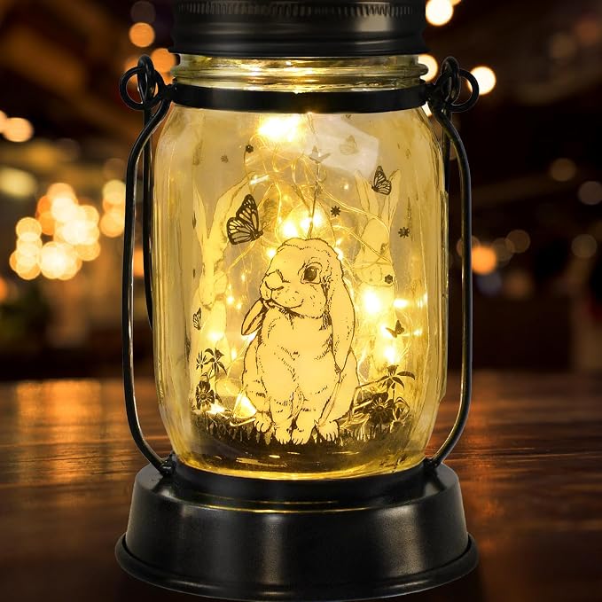 kyoryuger Bunny Gifts for Women/Men Bunny Lovers Solar Lantern Mom Birthday - Image 9