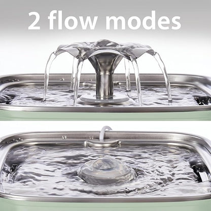 Veken Innovation Award Winner Stainless Steel Cat Water Fountain, 108oz/3.2L - Image 6