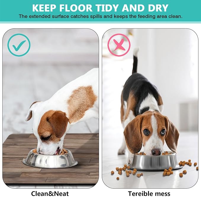 Pet Feeding Mat for Floors Waterproof Dog Mat for Food and Water Absorbent - Image 5