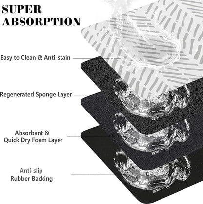 Dog Food Mats for Floors Absorbent, Pet Cat Food Mat - Image 3