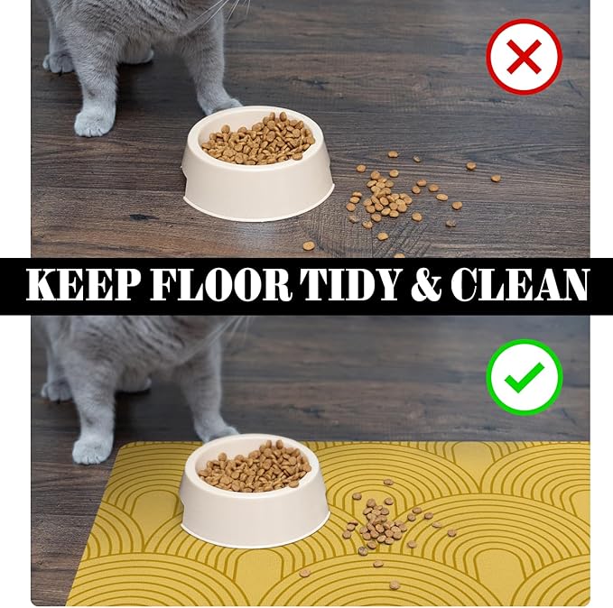 Dog Food Mats for Floors Absorbent, Pet Cat Food Mat - Image 4