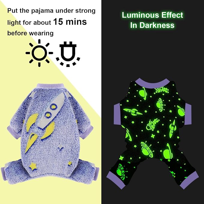 Fleece Pajamas for Small Dogs, Puppy Clothes, Soft & Stretchy Dog Onesies - Image 5