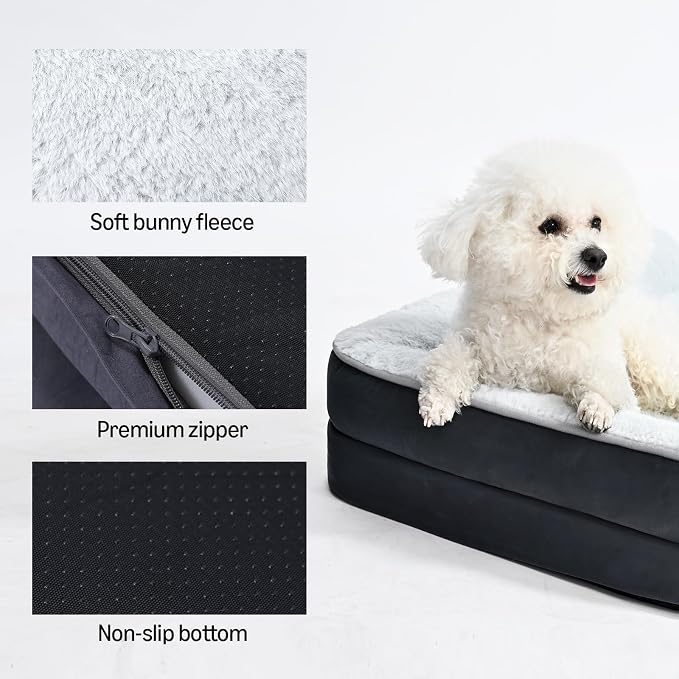 Amazon Basics Washable L-Shaped Dog Bed - Image 3