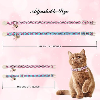 Unique Style Paws Pink Kitten Collars, Cute Valentine Cats Collar - Image 4