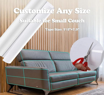 118"x8" Self-Adhesive Cat Scratch Protector Tape, Anti-Claw Couch Furniture - Image 2