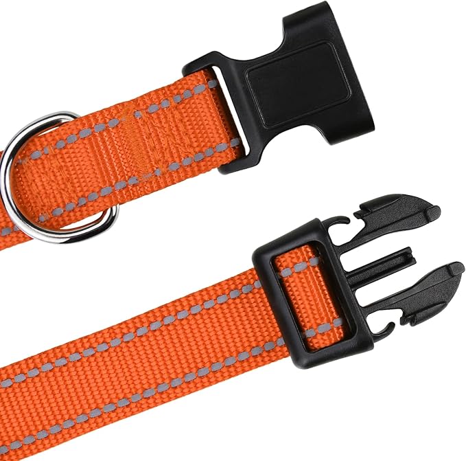 TagME Reflective Nylon Dog Collars, Adjustable Classic Pet Collar - Image 4