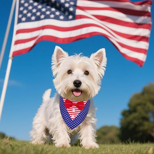 ADOGGYGO American Flag Dog Tuxedo Bandana - Image 2