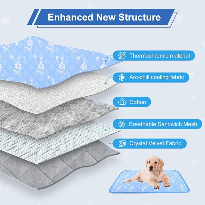 MH MYLUNE HOME Dog Cooling Mat 36x23 Inch - Image 3