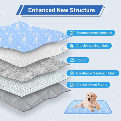 MH MYLUNE HOME Dog Cooling Mat 59" x 40" Arc-Chill Cool Fiber & Endothermic - Image 4