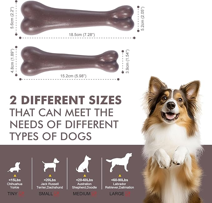 2 Pack Durable Dog Chew Toys for Aggressive Chewers-Puppy Teething Toys - Image 3