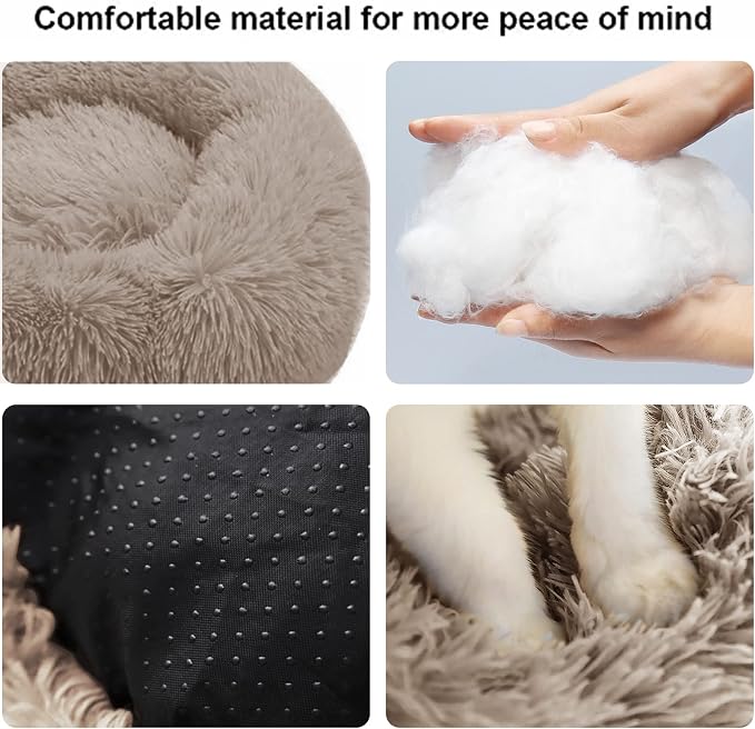 Cat Beds for Indoor Cats, 15.7 Inch Small Cats Beds, Washable-Round Pet Bed for - Image 2
