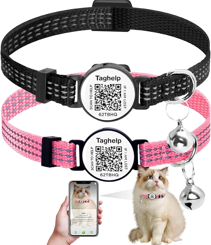 2-Pack Reflective-Breakaway Cat Collars by Taghelp