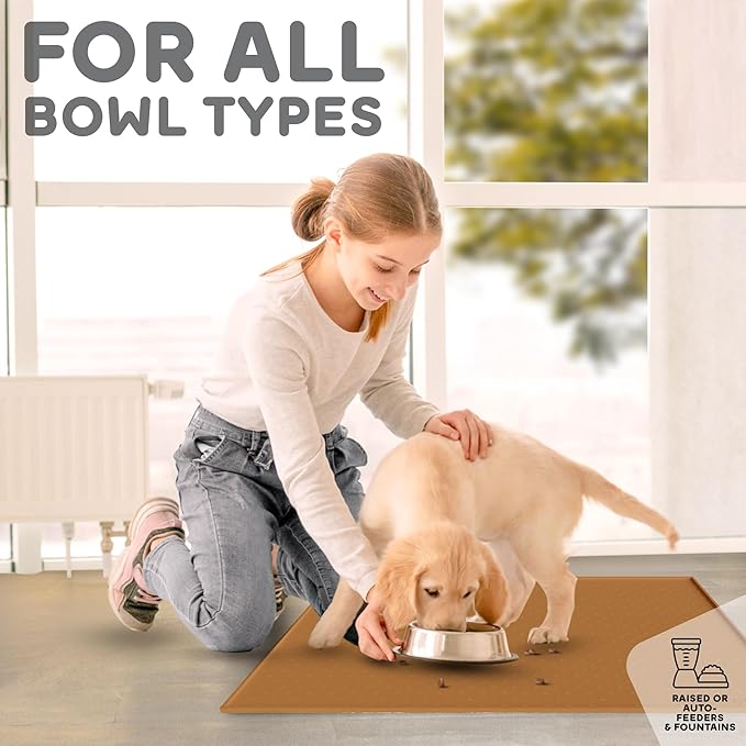 Dog Food Mat - 24x15 Raised Edges Dogs Mat - Image 6