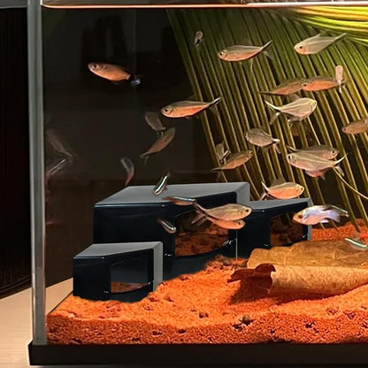 Aquarium Corner Cave Hide Axolotl Cichlid Cave Fish Tank Accessories, Corner - Image 2