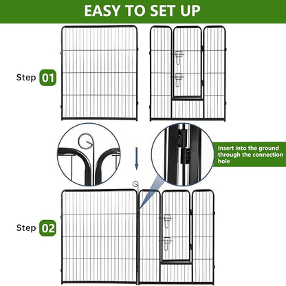 BestPet | Dog Playpen | 40 Inch, 8 Panels | Heavy Duty Metal Pet Exercise Pen | - Image 5