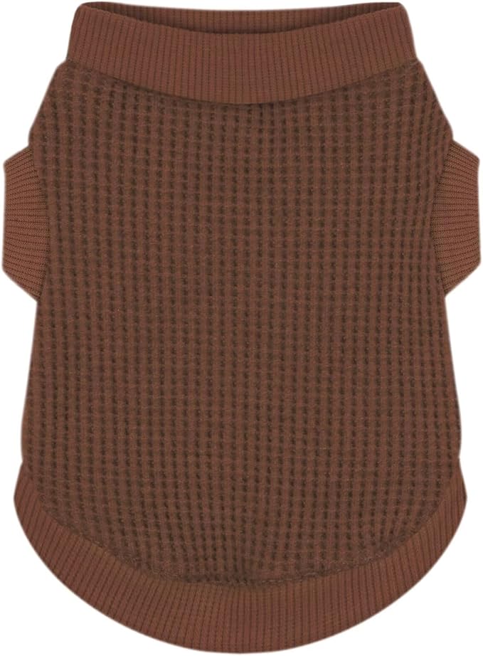 Cozy and Functional Dog Shirts for Small Puppies: Stretchable Brown Attire by Paiaite