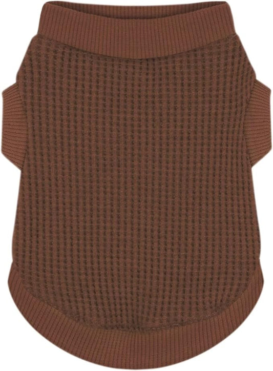 Cozy and Functional Dog Shirts for Small Puppies: Stretchable Brown Attire by Paiaite