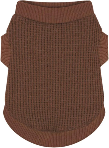 Cozy and Functional Dog Shirts for Small Puppies: Stretchable Brown Attire by Paiaite