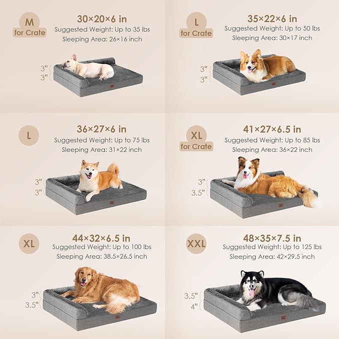 EHEYCIGA XL Dog Bed Memory Foam - Image 2