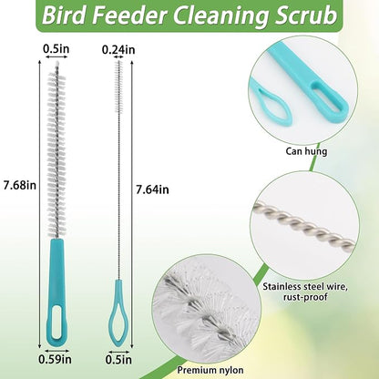 5Pcs Bird Bath Brush Kit, Larbeti 1P Hard Silk Bristle Bird Bath Cleaner Brush - Image 4