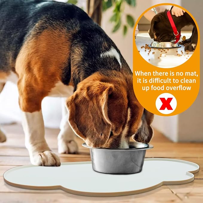 Ptlom Silicone Pet Feeding Mat for Dogs and Cats, High-Lips Pet Placemat - Image 3