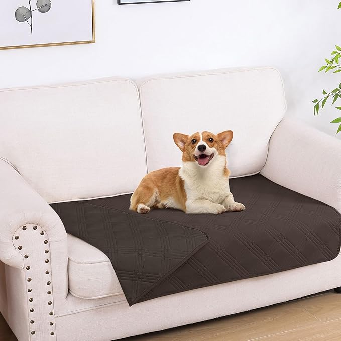 hyha Waterproof Dog Blanket, Reversible Pet Bed Blanket, Soft Sofa Couch Cover by hyha