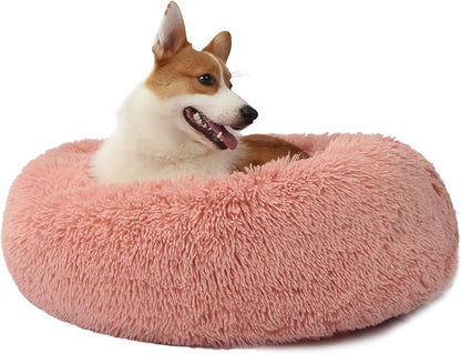 Calming Dog Bed for Medium Dogs Washable Donut 30 inches Anti-Slip Pet Bed by nononfish