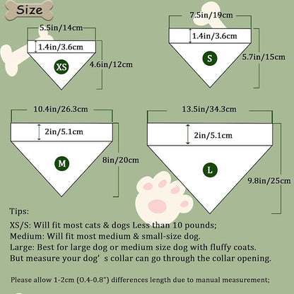 8 Packs Sublimation Blank Dog Bandana Over Collar, Pet Collar Slip-On Bandana - Image 2
