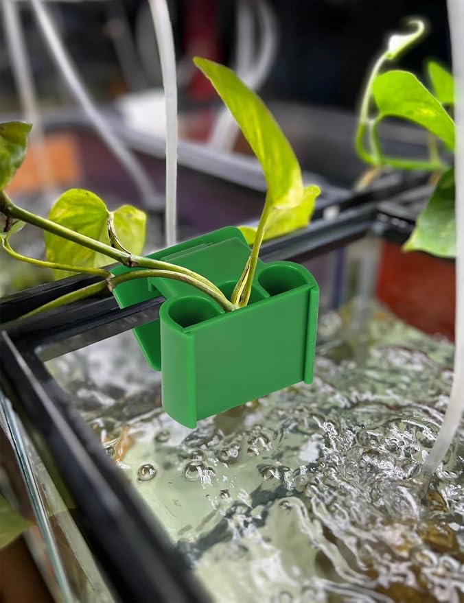 4 Pk Upgraded Aquarium Plant Holder, 3-Hole Hanging Plant Holder - Image 7