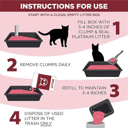 ARM & HAMMER Clump & Seal Platinum Cat Litter, 14-Day Odor Control, Rock-Hard - Image 5