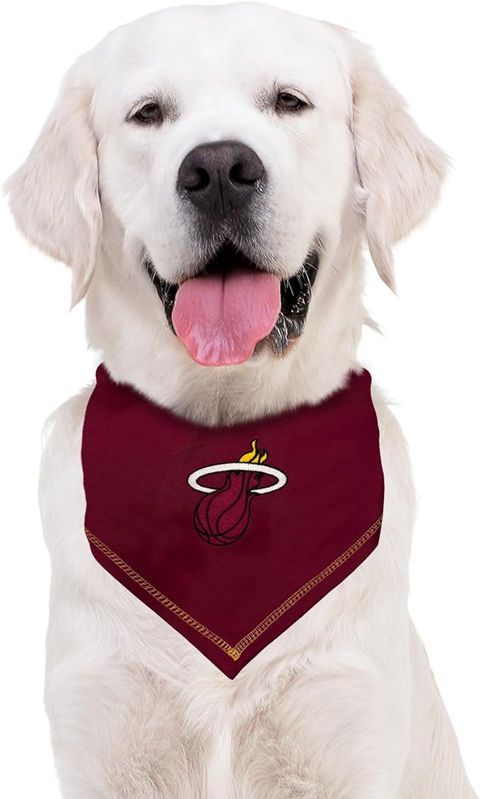Pets First NBA Miami Heat TIE Bandana, Size Small/Medium. Dog Bandana Scarf Bib - Image 4
