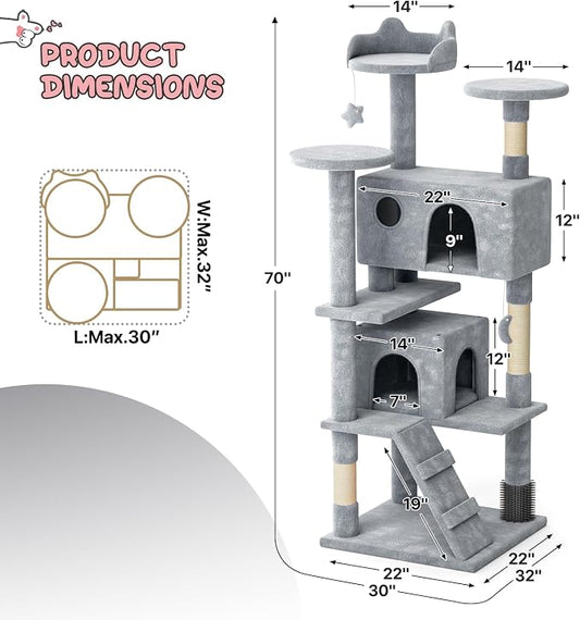 MoNiBloom 70 Inch Cat Tree Tower - Image 2