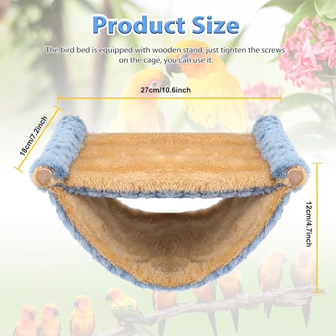 BWOGUE Winter Warm Bird Nest Bed Hanging Hammock Snuggle Hut Parrot House Tent - Image 2