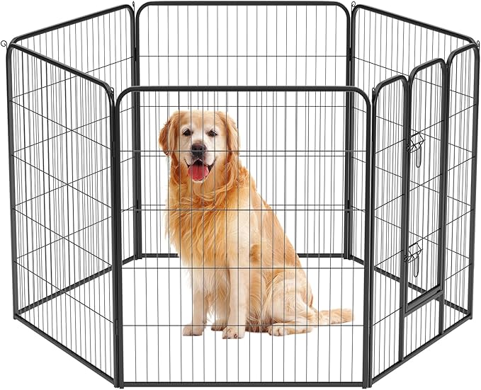 BestPet | Dog Playpen | 40 Inch, 6 Panels | Heavy Duty Metal Pet Exercise Pen | by BestPet
