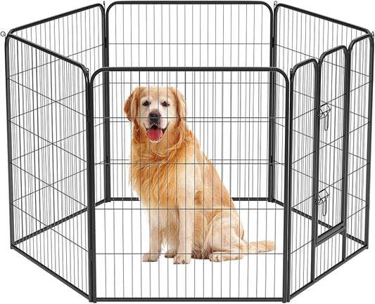 BestPet | Dog Playpen | 40 Inch, 6 Panels | Heavy Duty Metal Pet Exercise Pen | by BestPet