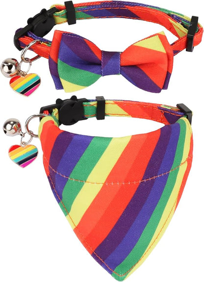 ADOGGYGO Rainbow Cat Collar by ADOGGYGO