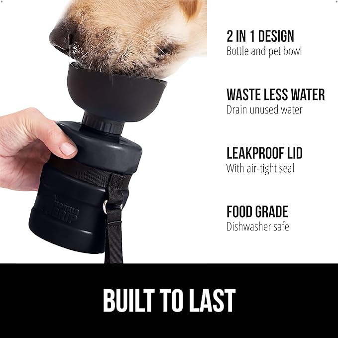 GORILLA GRIP Dog Water Bottle, Portable Water Bowl Dispenser - Image 2