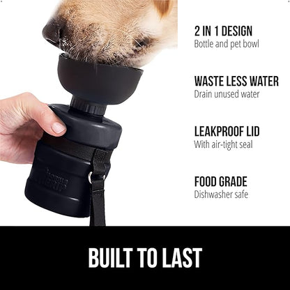 GORILLA GRIP Dog Water Bottle, Portable Water Bowl Dispenser - Image 2