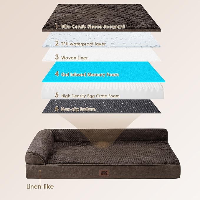 EHEYCIGA XL Dog Bed Memory Foam - Image 5