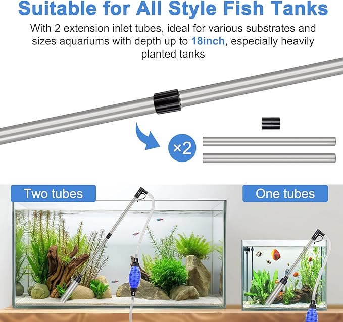 fishkeeper Quick Aquarium Siphon Pump Gravel Cleaner - Image 4